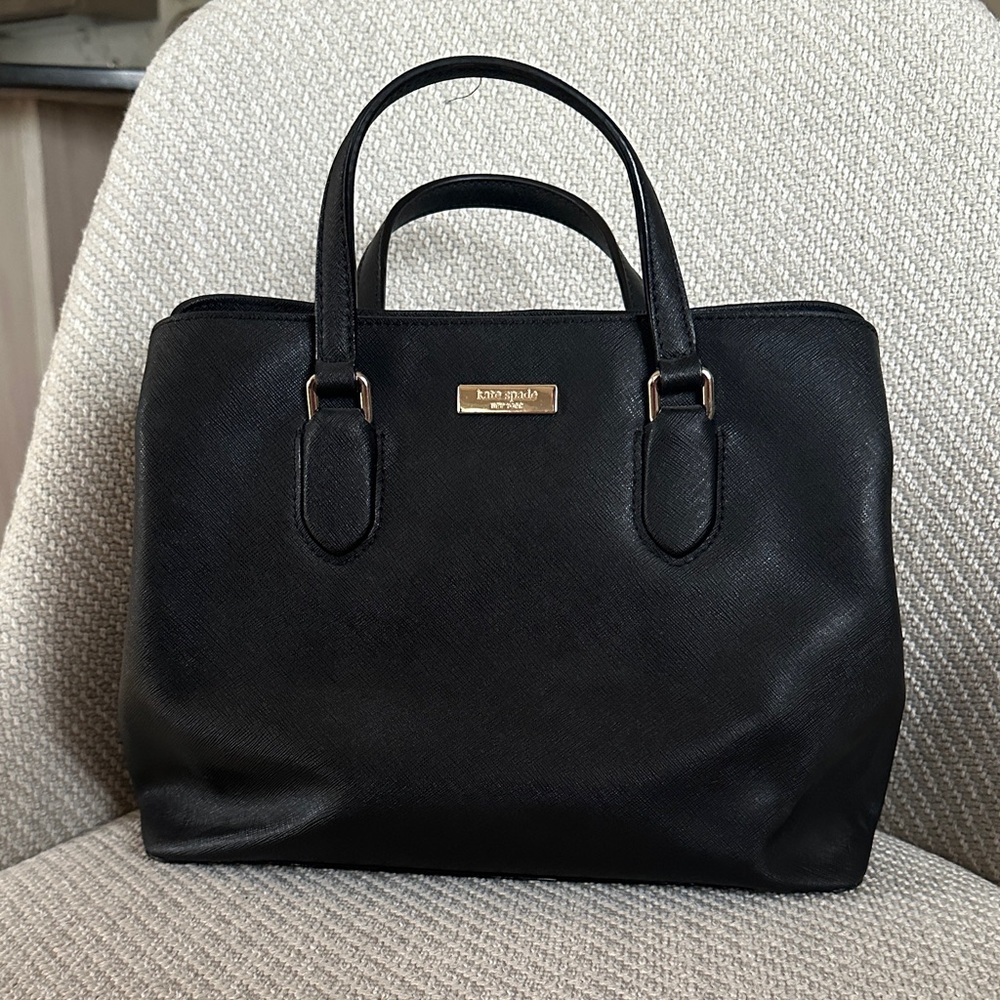 kate spade Black Saffiano Leather Satchel